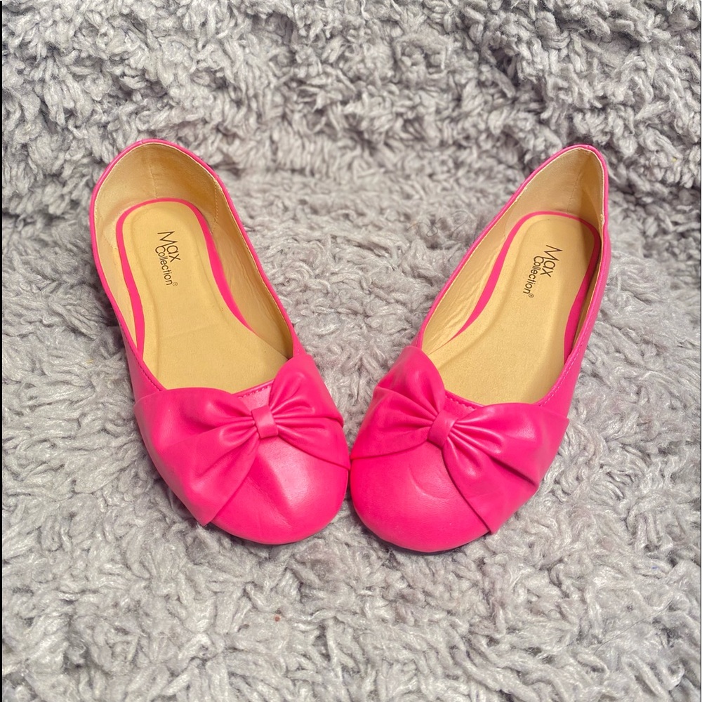 Hot Pink Bow Flats
